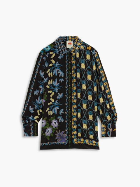 FARM RIO Printed satin shirt