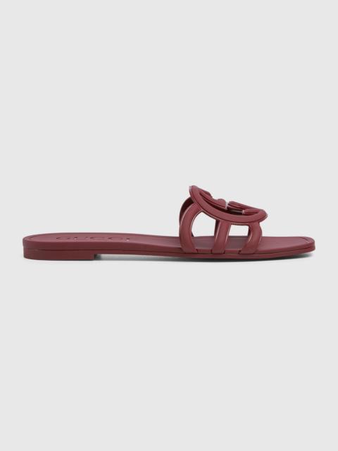 GUCCI Gucci Interlocking G Rubber Slides