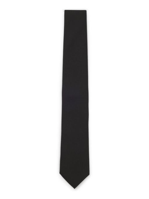 BOSS STRUCTURED TIE IN COTTON AND SILK