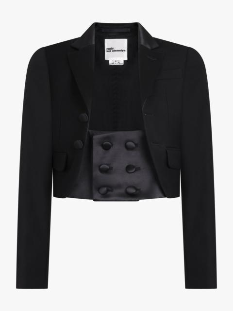 Noir Kei Ninomiya SINGLE BREASTED CROPPED JACKET | BLACK