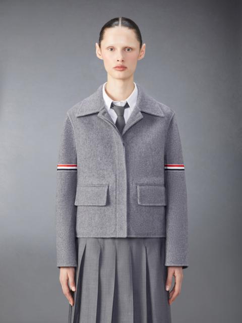 Thom Browne WOOL CASHMERE ARMBAND BELL SLEEVE JACKET