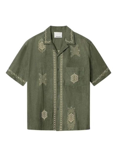 Isabel Marant Marant Men Zekim Shirt With Embroidery