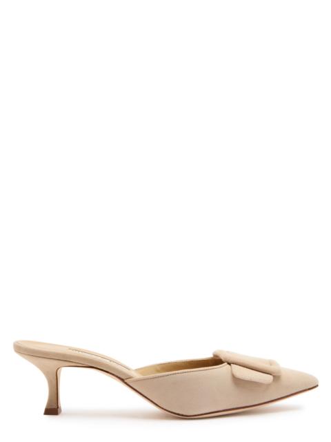 Manolo Blahnik Maysale 50 suede mules