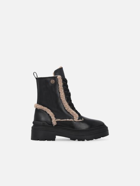 PINKO BOOTIES WITH FAUX FUR