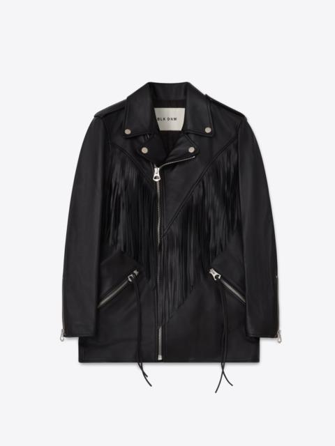 BLK DNM LEATHER JACKET 68 BLACK FRINGES