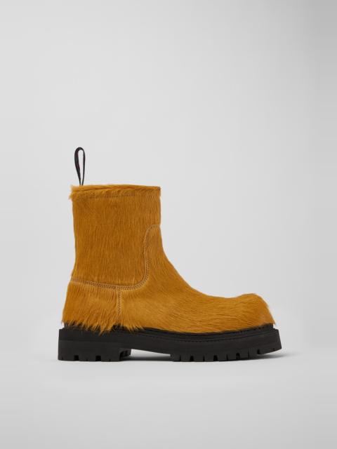 CAMPERLAB Dark yellow long calf hairboots