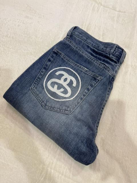 Vintage - STUSSY FADED DISTRESSED BLUE DENIM JEANS RARE
