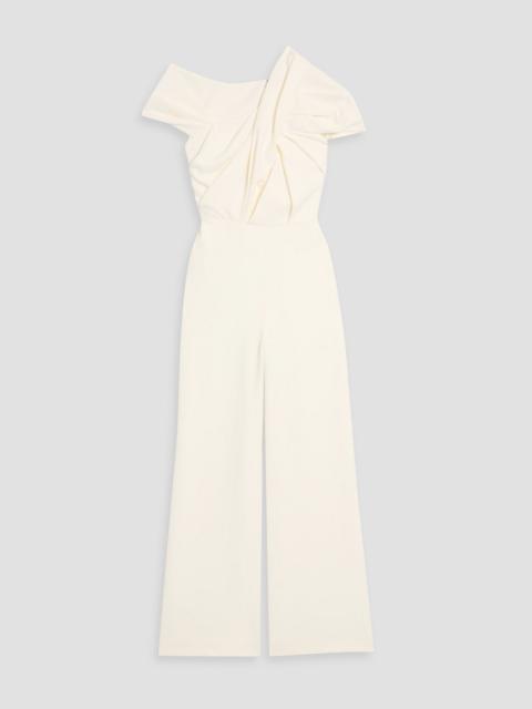 Safiyaa Draped crepe wide-leg jumpsuit