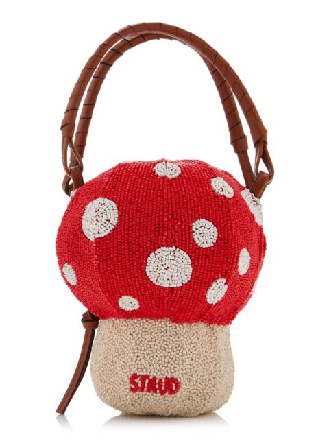 STAUD Shroom Beaded Bag red