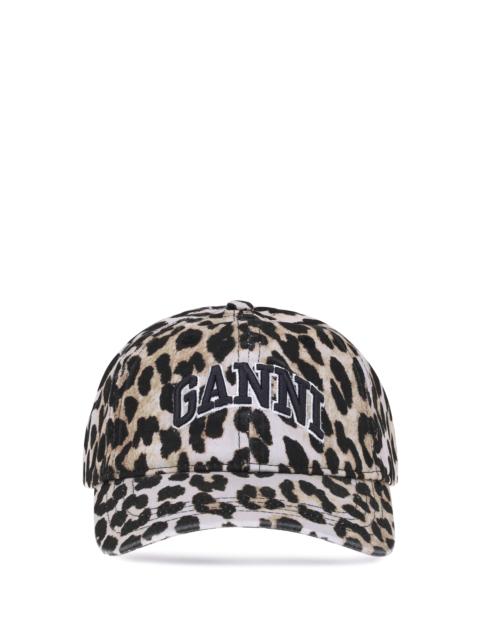 GANNI Ganni Leopard Baseball Hat Animal Women