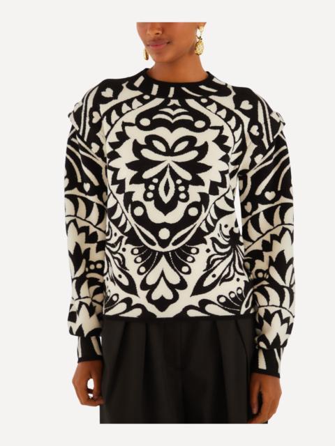 FARM RIO Black Pineapple Love Jumper