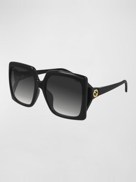 GUCCI Oversized Square Injection Plastic Sunglasses