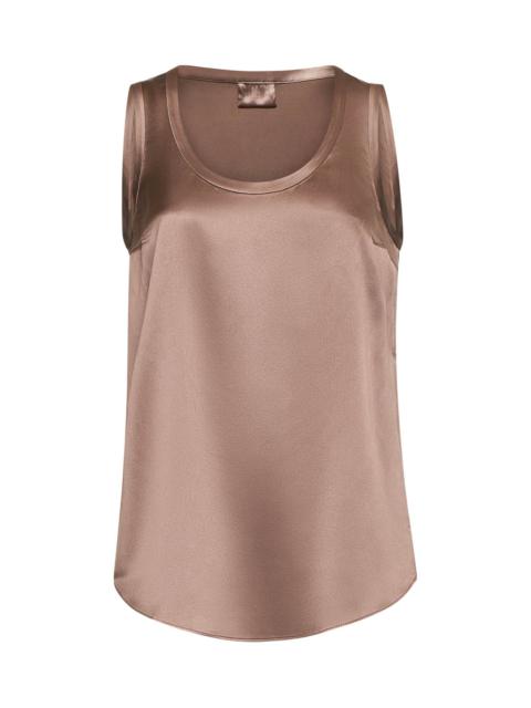 Brunello Cucinelli Brunello Cucinelli Women Brown Satin Reversible Top