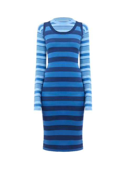 Marni STRIPED OVERLAP DRESS