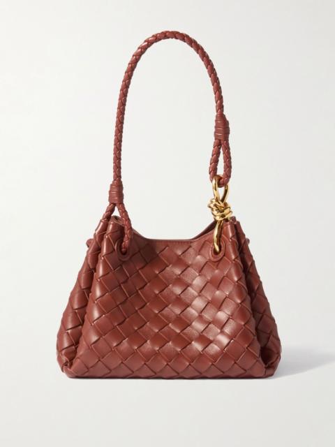 Bottega Veneta Parachute small intrecciato leather shoulder bag Brick