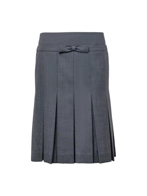 SHUSHU/TONG Bow Waist Pleated Skirt