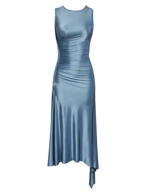 Victoria Beckham Victoria Beckham Twist Sleeveless Asymmetric Jersey Dress in Stone at Nordstrom