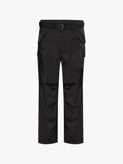 Sacai x Spiewak buttoned-pockets straight-leg relaxed-fit woven-blend trousers