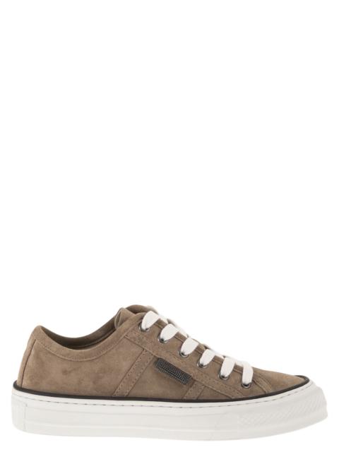 Brunello Cucinelli Brunello Cucinelli Women Suede Trainers With Shiny Tab