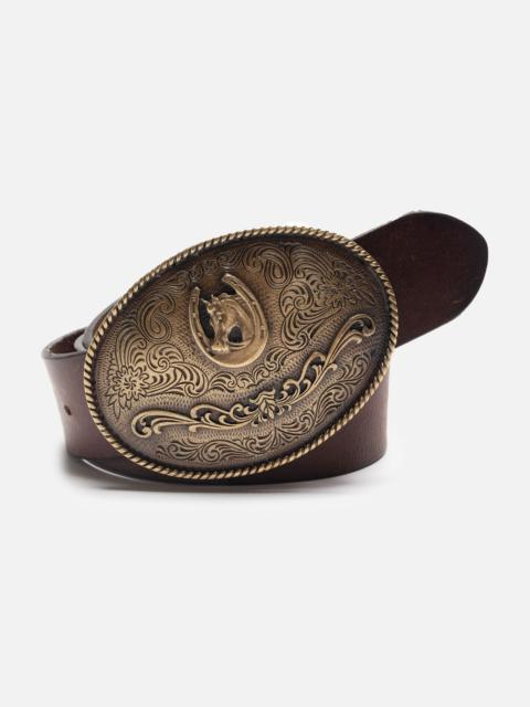 Nudie Jeans Western Buckle Belt Dark Brown