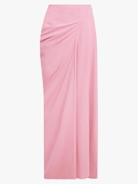 Dries Van Noten SAREN ASYMMETRIC RUCHED MAXI SKIRT | PINK