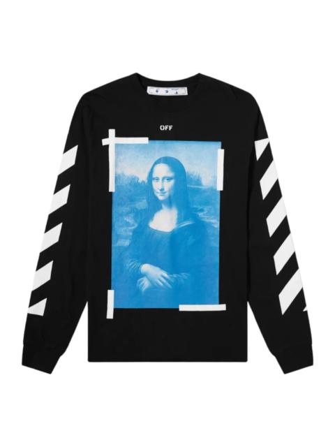 Off-White OFF-WHITE Long Sleeve Blue Mona Lisa Arrow T-Shirt