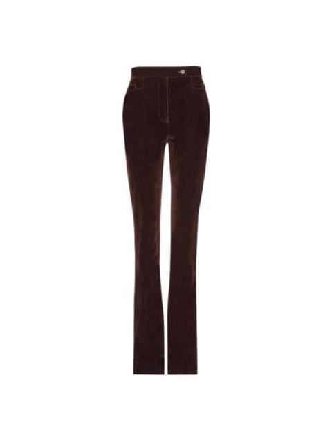 FERRAGAMO Ferragamo Straight-Leg Flock Velvet Trouser