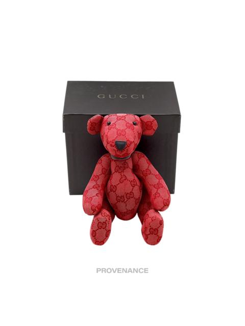 GUCCI Gucci Teddy Bear - Red GG Canvas