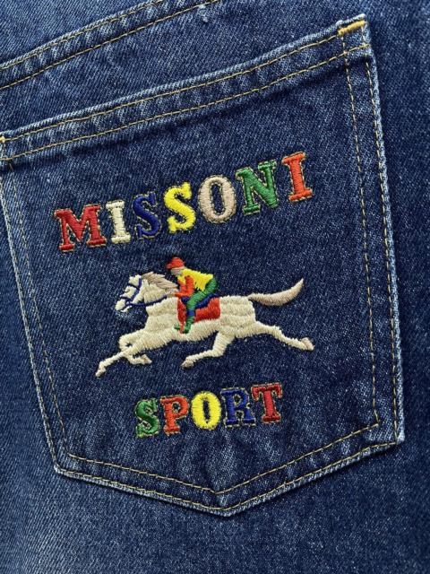 Missoni DOPE! Vtg Beautiful Multicolour Embroidery High Waist Denim