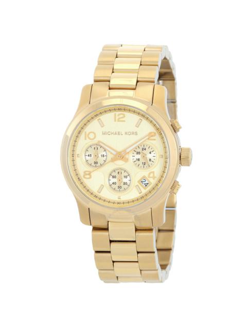 MICHAEL KORS Michael Kors Runway Chronograph Quartz Gold Dial Ladies Watch MK7323