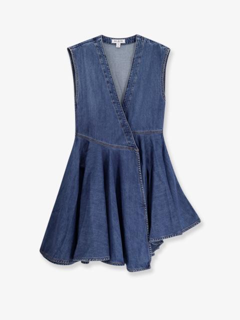 Alaïa Alaia Wrap Denim Dress