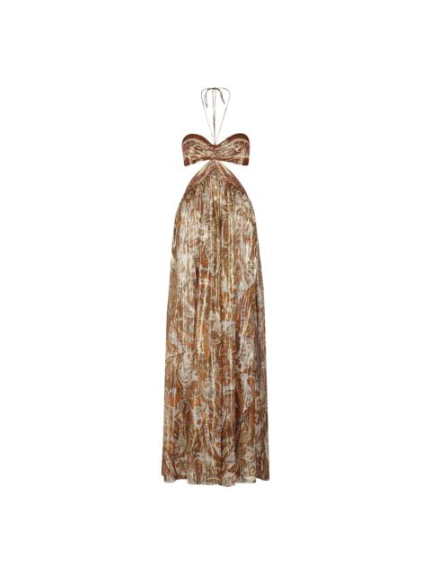 Kimmy paisley-print cut-out dress