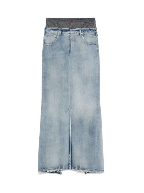 Denim cotton maxi skirt