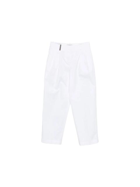 PESERICO Peserico White Trousers - Tapered Trousers Women