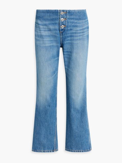 RE/DONE Cropped low-rise bootcut jeans