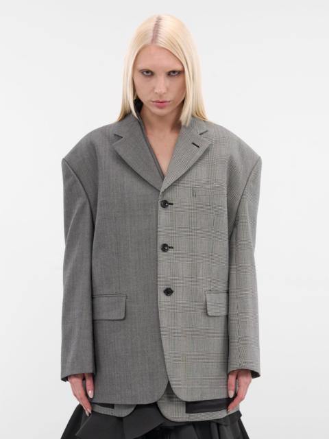 Comme Des Garçons Gray Deconstructed Double Layer Blazer