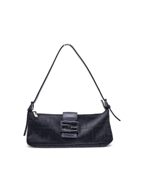 Mama Zucca FF Baguette Canvas Shoulder Bag in Black