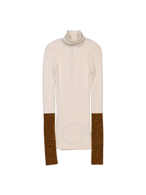Moncler Ladies 1952 Turtleneck Contrast Cuff Sweater, Size Small