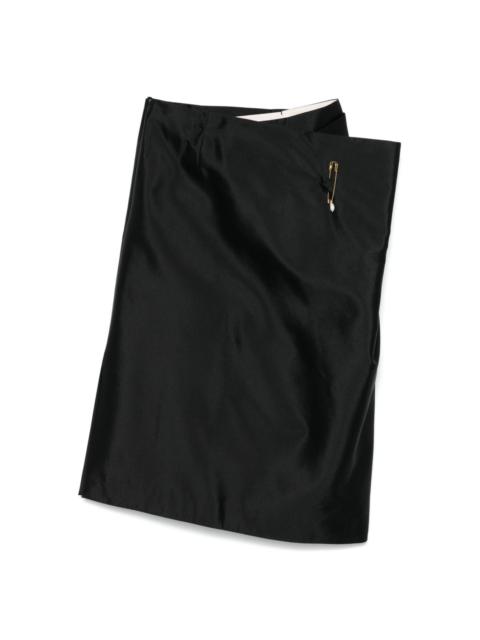 Fold Front midi skirt