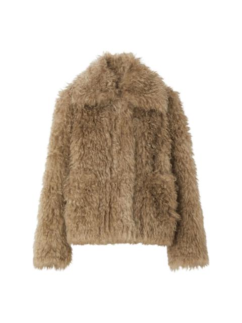 Burberry mohair-blend oversized jacket