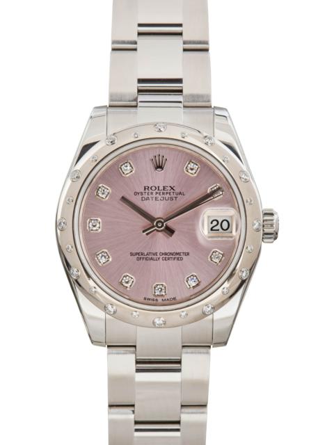 Rolex Datejust 31 ref 178344 Pink Dial