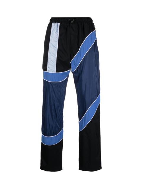Ahluwalia COLOUR-BLOCK STRIPE-DETAIL TROUSERS