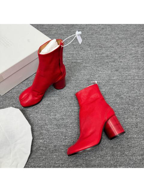 Maison Margiela Maison Margiela Tabi 8cm Boots Red Leather