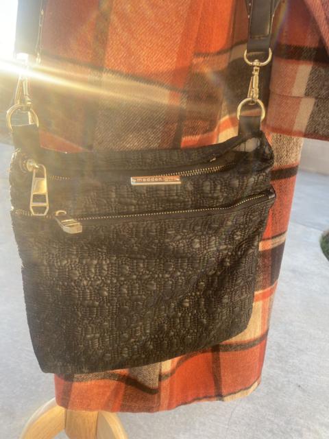 Black & Gold Madden girl Crossbody by Steve Madden