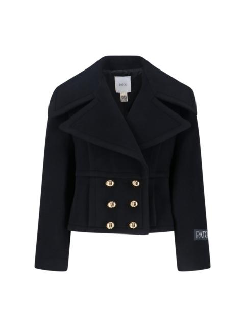 PATOU SHORT DOUBLE-BREASTED COAT