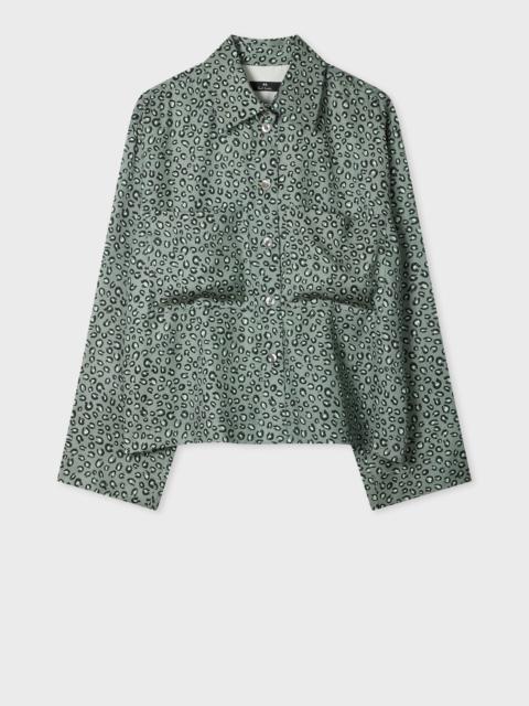 Paul Smith Women's Blue 'Animal' Print Shirt