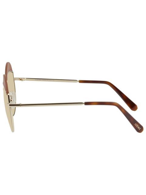 Loewe Loewe Round Stitch Ladies Gradient Sunglasses LW40007U33N58