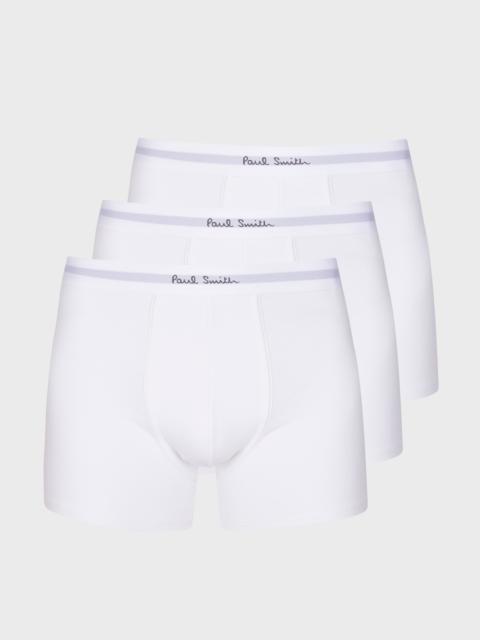 Paul Smith Long White Boxer Briefs Three Pack