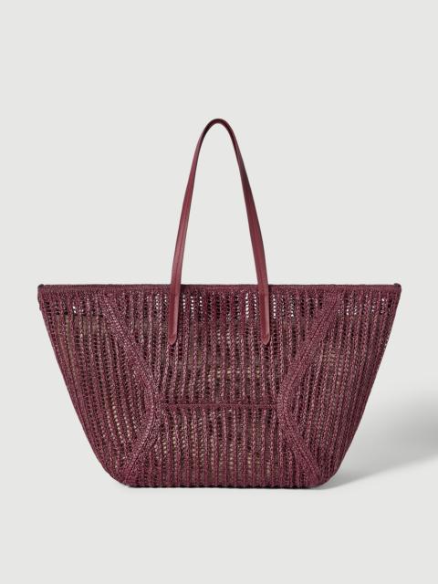 Brunello Cucinelli BC Duo bag in techno raffia knit with monili