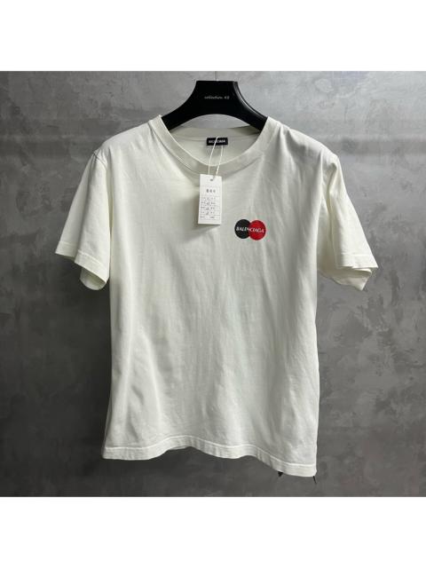 BALENCIAGA Balenciaga White Crewneck Short-Sleeve T-Shirt with Front Logo